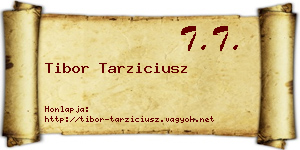 Tibor Tarziciusz névjegykártya